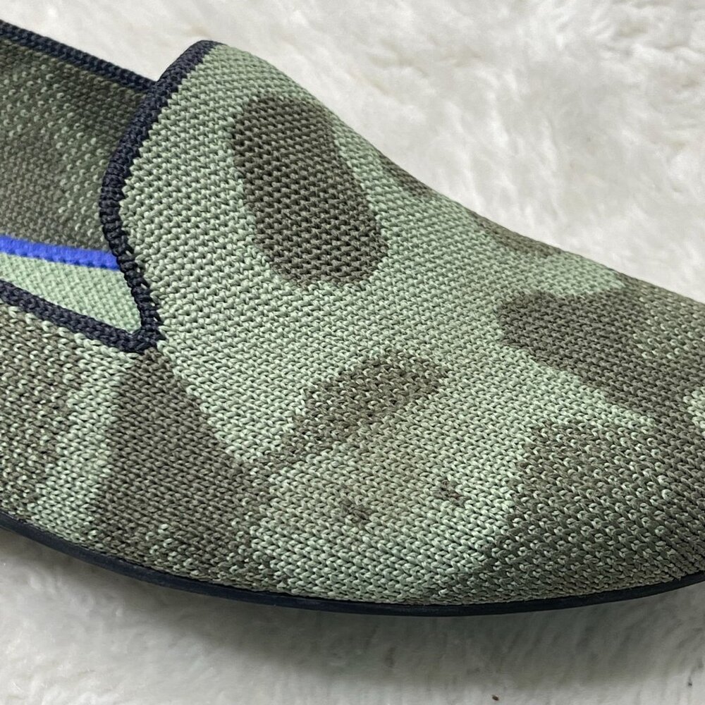 Rothy’s Women's Green Grey The Loafer Olive Camo Flats Shoes Size 6.5 - Picture 9 of 11